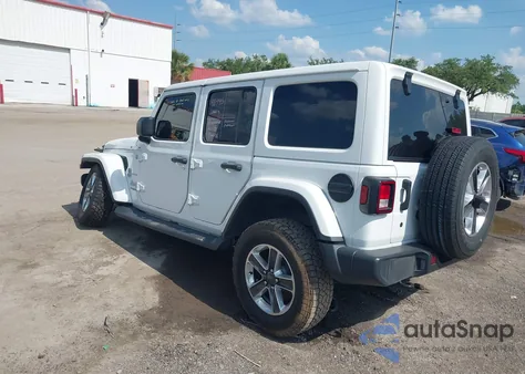 2020 Jeep Wrangler Unlimited Sahara z USA, uszkodzony, nr VIN 1C4HJXEN2LW109428
